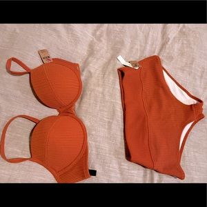 NWT PINK VS Brand 2 Piece Bathing Suit